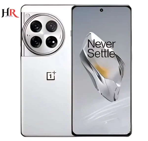 OnePlus 12 Pro price in Pakistan silver white color with circular quad camera module and edge-to-edge display design