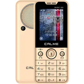 Calme music 500 golded colour front and back display in fron of white background phonereviewhr