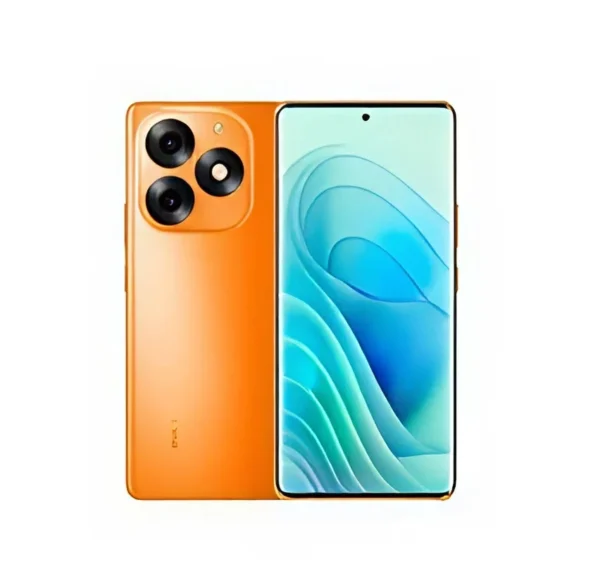 itel S23 Plus in vibrant orange color with triple rear camera and curved display - Price in Pakistan 2025 at PhoneReviewHR.com